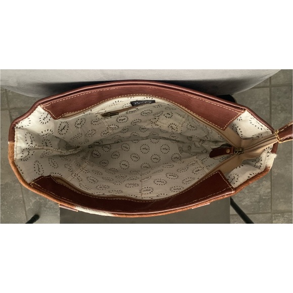 New Genuine Leather Bohemian Western Print Tote Bag Shoulder Bag Handbag - Picture 12 of 13